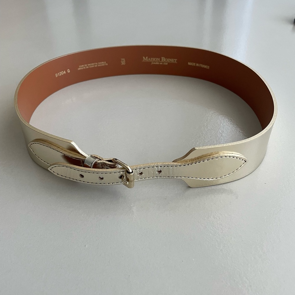 New Maison Boinet Golden Belt Size 75